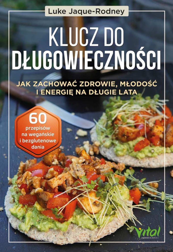 Okładka książki pt. Klucz do długowieczności. Jak zachować zdrowie, łodość i energię na długie lata autorstwa Luke Jaque-Rodney
